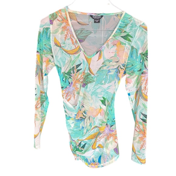 Guess by Marciano Tops - Marciano by Guess - tropical print mesh top